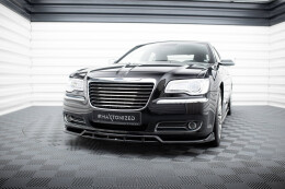 Cup Spoilerlippe Front Ansatz für Chrysler 300 Mk2 schwarz Hochglanz