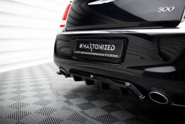 Mittlerer Cup Diffusor Heck Ansatz DTM Look passend für Chrysler 300 Mk2 schwarz Hochglanz
