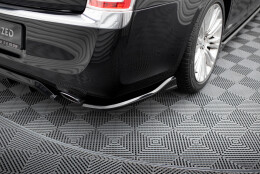 Heck Ansatz Flaps Diffusor passend für Chrysler 300 Mk2 schwarz Hochglanz