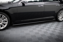 Seitenschweller Ansatz Cup Leisten passend für Chrysler 300 Mk2 schwarz Hochglanz
