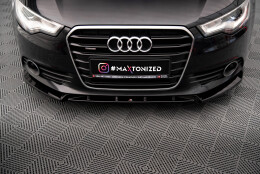Cup Spoilerlippe Front Ansatz V.2 passend für Audi A6 C7 schwarz Hochglanz