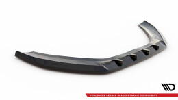 Cup Spoilerlippe Front Ansatz V.3 für Audi A6 C7 schwarz Hochglanz