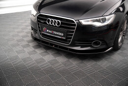 Cup Spoilerlippe Front Ansatz V.3 passend für Audi A6 C7 schwarz Hochglanz