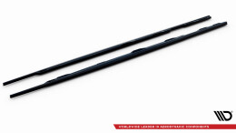 Seitenschweller Ansatz Cup Leisten V.2 für Audi A6 C7 schwarz Hochglanz