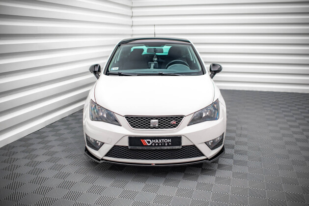 Cup Spoilerlippe Front Ansatz V.1 für Seat Ibiza FR SC Mk4 FL schwarz Hochglanz