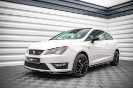 Cup Spoilerlippe Front Ansatz V.1 für Seat Ibiza FR SC Mk4 FL schwarz Hochglanz