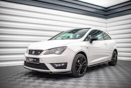 Street+ Spoilerlippe Front Ansatz V.1 passend für Seat Ibiza FR SC Mk4 FL schwarz Hochglanz