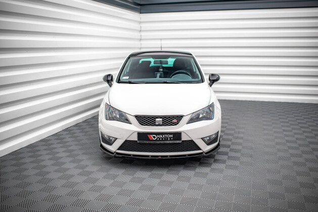 Cup Spoilerlippe Front Ansatz V.2 für Seat Ibiza FR SC Mk4 FL schwarz Hochglanz