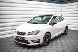 Street+ Spoilerlippe Front Ansatz V.2 passend für Seat Ibiza FR SC Mk4 FL schwarz Hochglanz