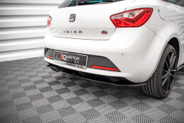 Heck Ansatz Flaps Diffusor passend für Seat Ibiza FR SC Mk4 Facelift schwarz Hochglanz