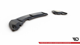 Heck Ansatz Flaps Diffusor passend für Seat Ibiza FR SC Mk4 Facelift schwarz Hochglanz