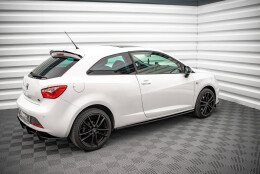 Seitenschweller Ansatz Cup Leisten passend für Seat Ibiza FR SC Mk4 Facelift schwarz Hochglanz