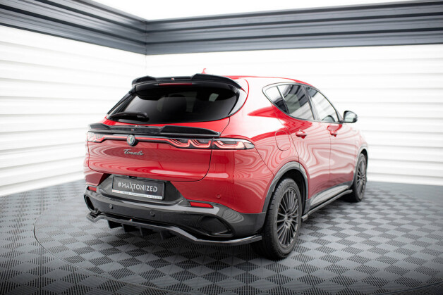 Oberer Heck Spoiler Aufsatz Abrisskante 3D passend für Alfa Romeo Tonale Mk1 schwarz Hochglanz