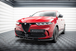Cup Spoilerlippe Front Ansatz V.2 passend für Alfa Romeo Tonale Mk1 schwarz Hochglanz