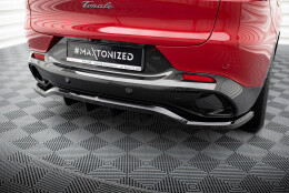Mittlerer Cup Diffusor Heck Ansatz DTM Look passend für Alfa Romeo Tonale Mk1 schwarz Hochglanz