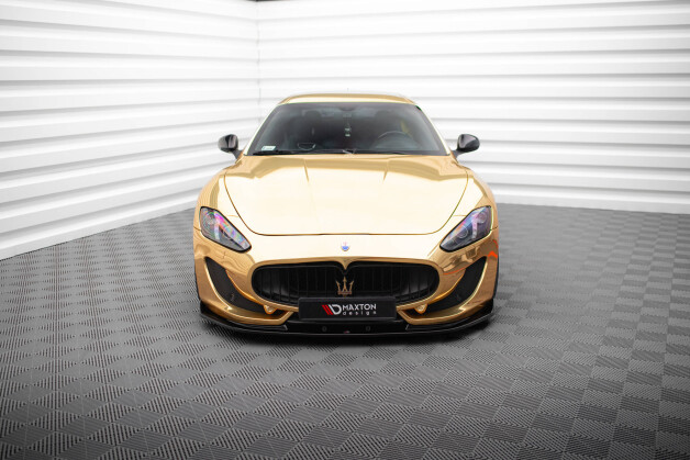 Cup Spoilerlippe Front Ansatz V.1 passend für Maserati Granturismo Mk1 Facelift schwarz Hochglanz