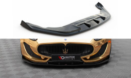 Cup Spoilerlippe Front Ansatz V.1 für Maserati Granturismo Mk1 Facelift schwarz Hochglanz