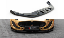 Cup Spoilerlippe Front Ansatz V.1 für Maserati Granturismo Mk1 FL schwarz Hochglanz