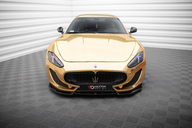 Cup Spoilerlippe Front Ansatz V.2 passend für Maserati Granturismo Mk1 Facelift schwarz Hochglanz