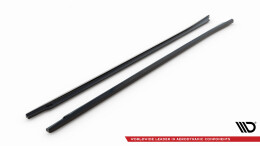 Seitenschweller Ansatz Cup Leisten für Mazda 6 Kombi Mk3 Facelift schwarz Hochglanz
