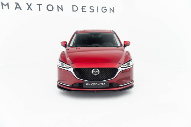 Cup Spoilerlippe Front Ansatz V.1 passend für Mazda 6 Mk3 Facelift schwarz Hochglanz