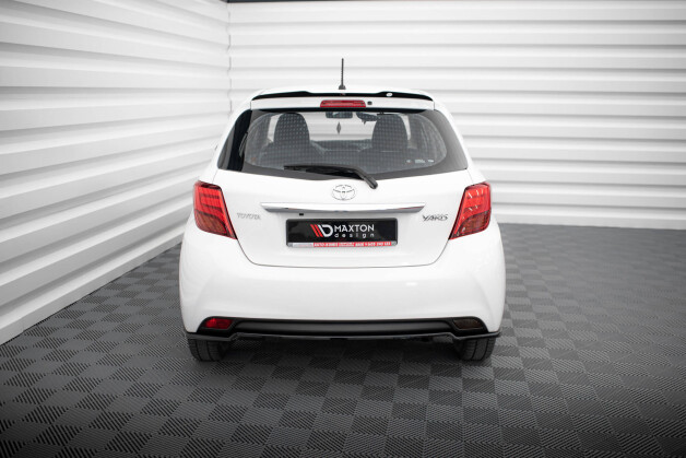 Heck Spoiler Aufsatz Abrisskante passend für Toyota Yaris Mk3 Facelift schwarz Hochglanz