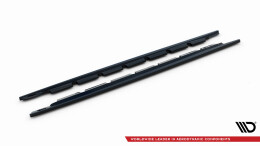 Seitenschweller Ansatz Cup Leisten passend für Toyota Yaris Mk3 Facelift schwarz Hochglanz