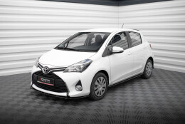 Cup Spoilerlippe Front Ansatz passend für Toyota Yaris Mk3 Facelift schwarz Hochglanz
