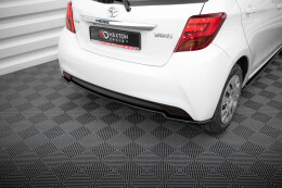 Mittlerer Cup Diffusor Heck Ansatz für Toyota Yaris Mk3 Facelift schwarz Hochglanz