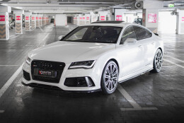 Cup Spoilerlippe Front Ansatz V.3 passend für Audi RS7 C7 schwarz Hochglanz