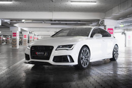 Cup Spoilerlippe Front Ansatz V.3 passend für Audi RS7 C7 schwarz Hochglanz