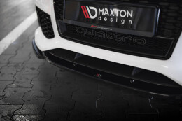 Cup Spoilerlippe Front Ansatz V.4 für Audi RS7 C7 Facelift schwarz Hochglanz