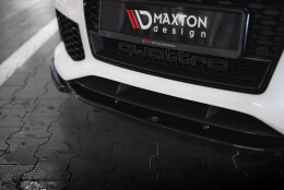Cup Spoilerlippe Front Ansatz V.4 passend für Audi RS7 C7 schwarz Hochglanz