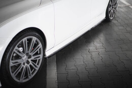 Seitenschweller Ansatz Cup Leisten V.2 für Audi RS7 C7 Facelift schwarz Hochglanz