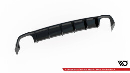 Heck Ansatz Diffusor passend für Seat Leon Cupra Sportstourer Mk3 schwarz Hochglanz