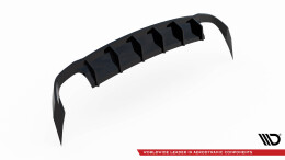 Heck Ansatz Diffusor passend für Seat Leon Cupra Sportstourer Mk3 schwarz Hochglanz