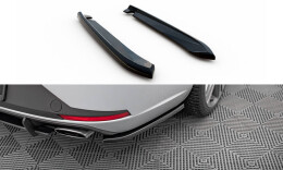 Heck Ansatz Flaps Diffusor V.1 passend für Seat Leon Cupra Sportstourer Mk3 schwarz Hochglanz