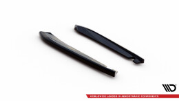 Heck Ansatz Flaps Diffusor V.1 passend für Seat Leon Cupra Sportstourer Mk3 schwarz Hochglanz