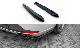 Heck Ansatz Flaps Diffusor V.2 passend für Seat Leon Cupra Sportstourer Mk3 schwarz Hochglanz