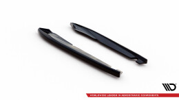 Heck Ansatz Flaps Diffusor V.2 passend für Seat Leon Cupra Sportstourer Mk3 schwarz Hochglanz