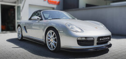 Cup Spoilerlippe Front Ansatz passend für Porsche Boxster 987 schwarz Hochglanz
