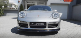 Cup Spoilerlippe Front Ansatz passend für Porsche Boxster 987 schwarz Hochglanz