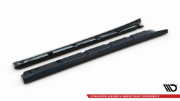 Street+ Seitenschweller Leisten passend für Porsche Boxster 987 schwarz Hochglanz