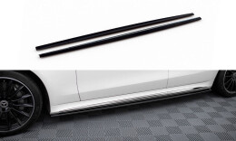 Seitenschweller Ansatz Cup Leisten für Mercedes-Benz S AMG-Line W223 schwarz Hochglanz