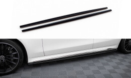 Seitenschweller Ansatz Cup Leisten passend für Mercedes-Benz S AMG-Line W223 schwarz Hochglanz
