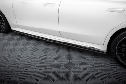Seitenschweller Ansatz Cup Leisten passend für Mercedes-Benz S AMG-Line W223 schwarz Hochglanz