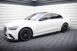 Seitenschweller Ansatz Cup Leisten passend für Mercedes-Benz S AMG-Line W223 schwarz Hochglanz