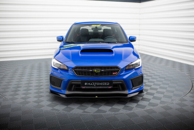 Cup Spoilerlippe Front Ansatz V.1 passend für Subaru WRX STI Mk1 Facelift schwarz Hochglanz
