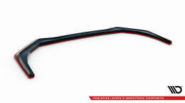 Cup Spoilerlippe Front Ansatz V.2 für Subaru WRX STI Mk1 FL schwarz+rot Hochglanz