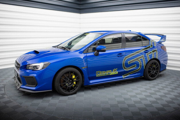 Seitenschweller Ansatz Cup Leisten V.2 passend für Subaru WRX STI Mk1 schwarz Hochglanz